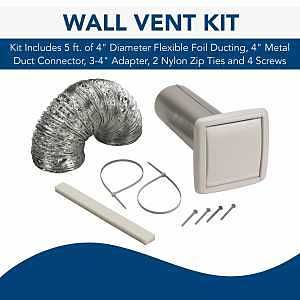 WVK2A WALL VENT KIT WHT 3-4IN