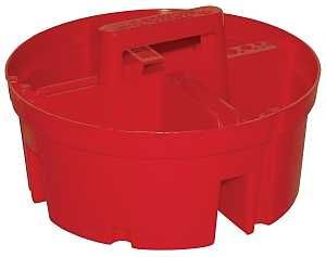 15054 TRAY STAC PLST W/HDL RED
