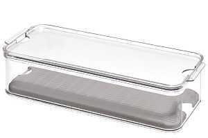 71343 FRIDGE BIN PLSTC CLR/GRY