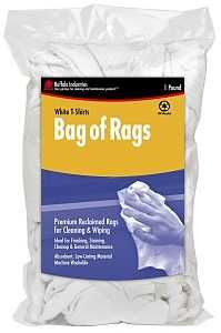 10521 RAGS T-SHIRT WHITE 1LB
