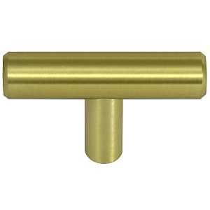 87904 CAB KNOB T-BAR SATIN BRS
