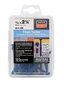 TNT18214TFC25 ANCHOR SCRW 3/16