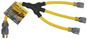 GC130802 ADPT W/LT W 12/3G 2FT