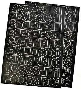 30033 BLK NUMBER/LETTER SET1IN
