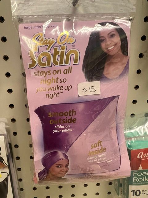 Stay-On Satin Purple Scarf