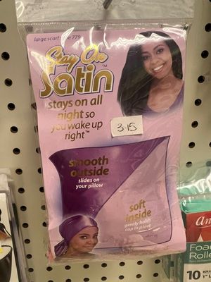 Stay-On Satin Purple Scarf