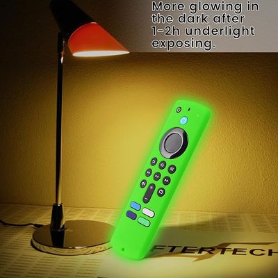 2-Pack Glowing Green + Glow Blue Remote Cover Compatible with  FireTV Stick, HD, 3rd Gen., 4K Remote Controls, Anti-Slip Silicone Protective Case with Lanyard