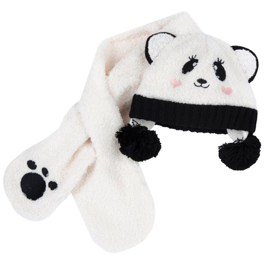 Cappello e sciarpa neonata panda CHICCO
