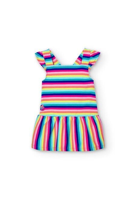 Vestito rigato multi color neonata BOBOLI