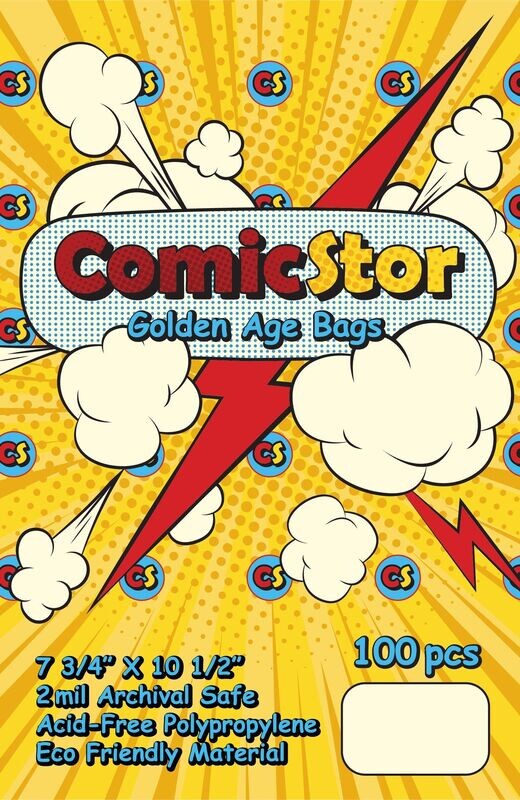 Golden Comic Bags