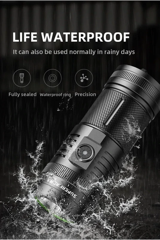 SUPERFIRE M6  45W كشاف أقوى من ضوء بعض السيارات