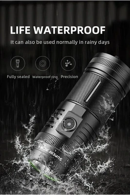 SUPERFIRE M6  45W كشاف أقوى من ضوء بعض السيارات