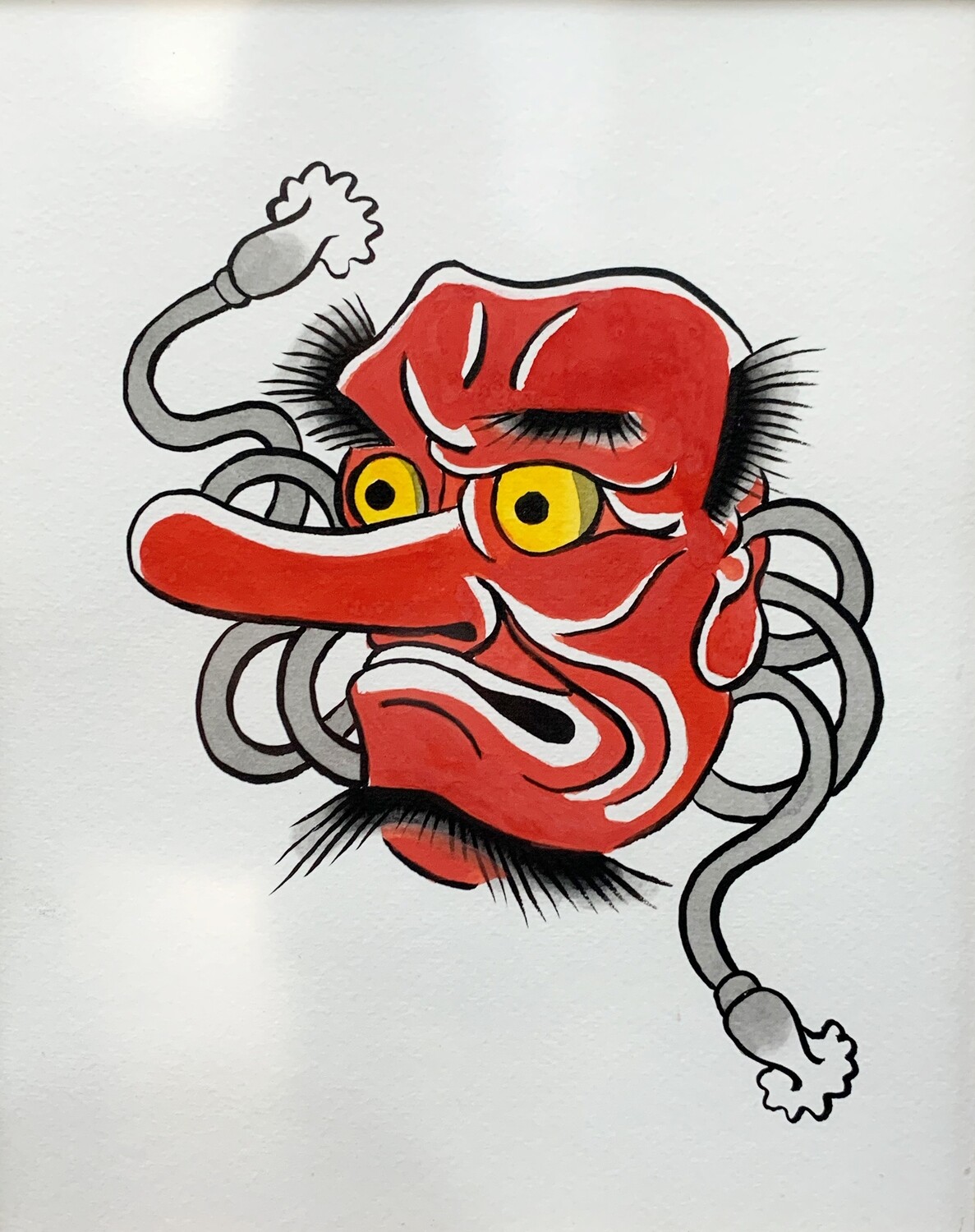 Tengu Mask Painting