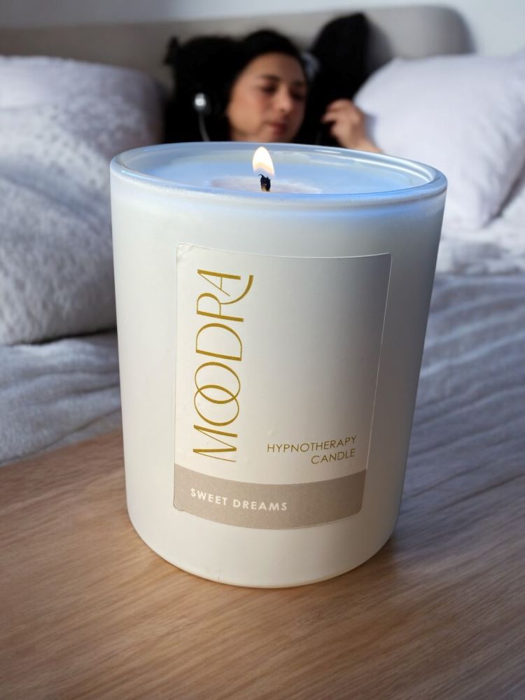 Sweet Dreams Hypnotherapy Candle for Tranquility, Restfulness & Comfort