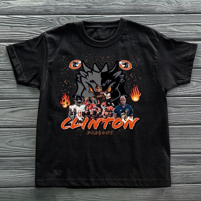 Retro Style Clinton Dragons Vintage T-Shirt