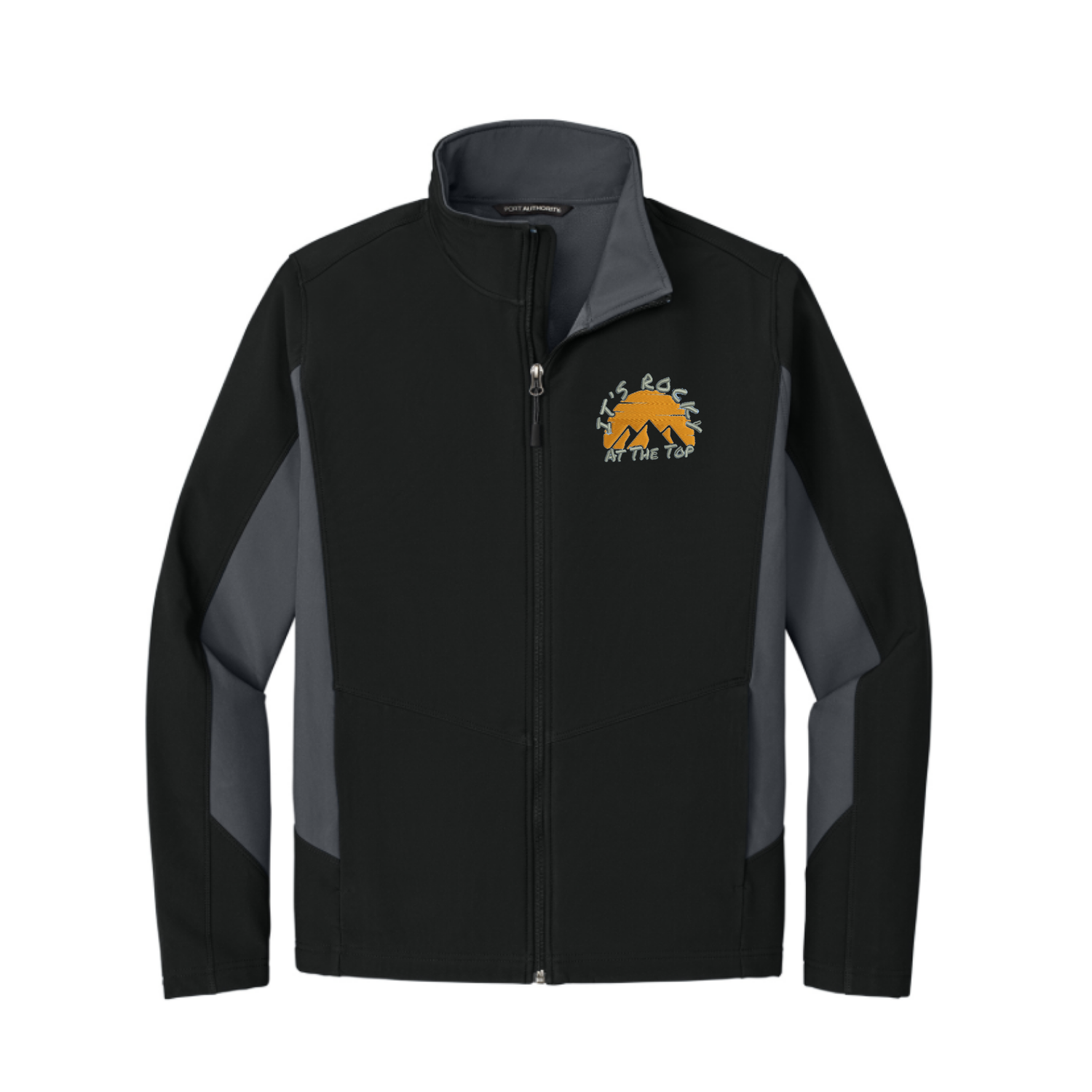 &quot;Its Rocky At The Top&quot; Tennessee Core Colorblock Soft Shell Jacket (Black)