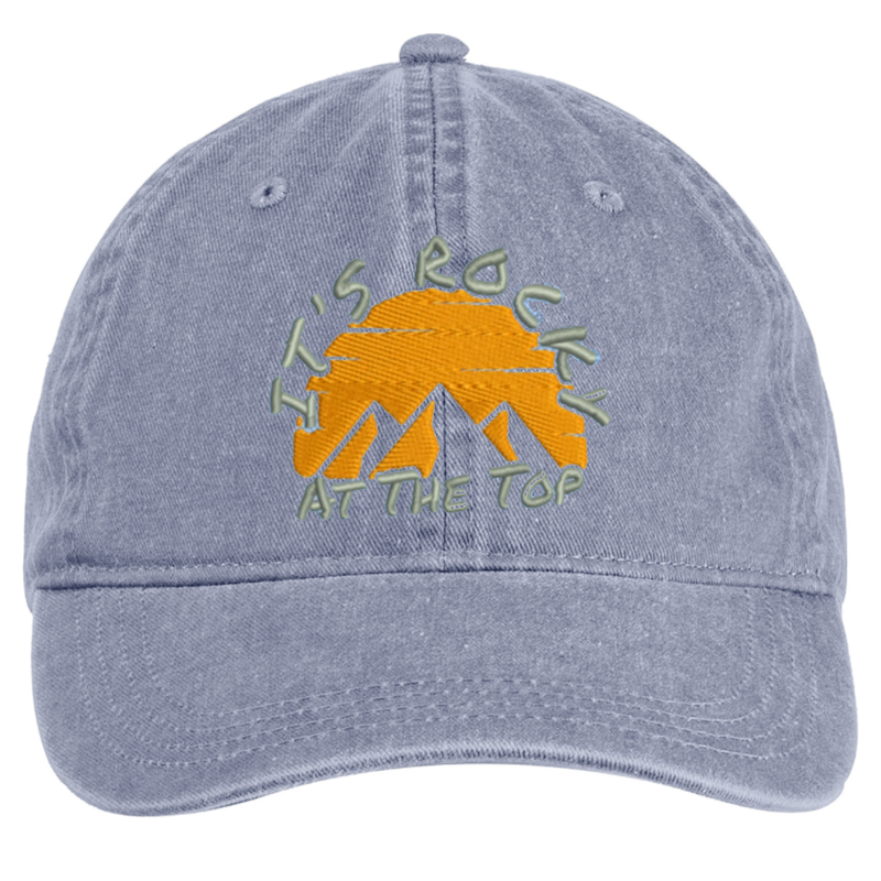&quot;Its Rocky At The Top&quot; Authentic Pigment-Dyed Baseball Cap (Light Blue)