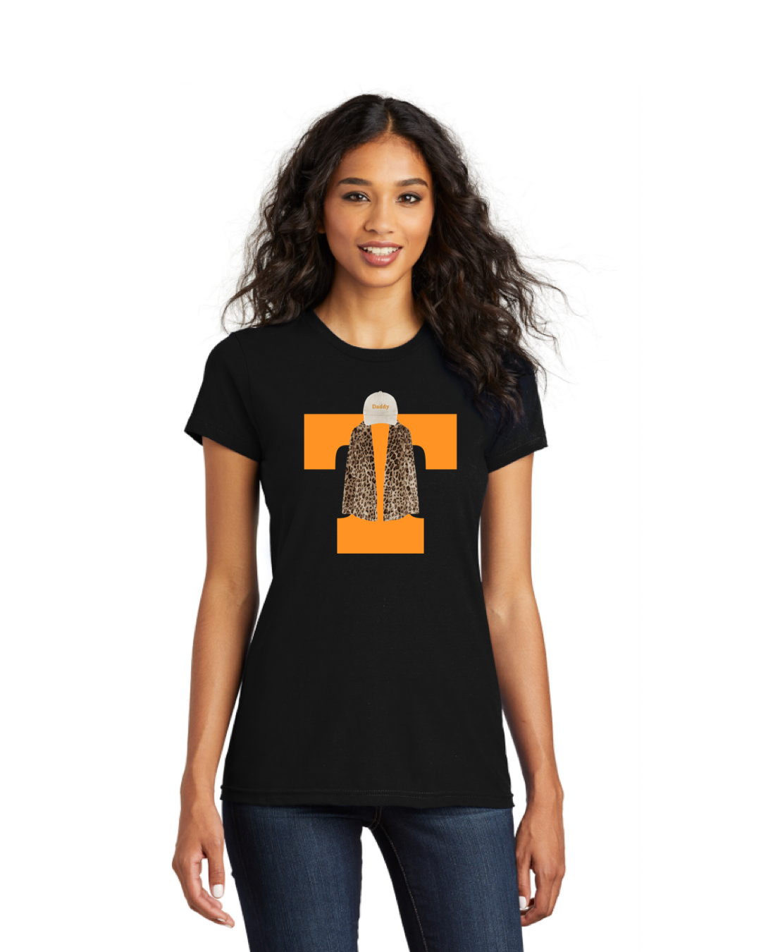 Ladies Tennessee &quot;Daddy Fur&quot; T-Shirt (Black)