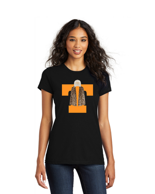 Ladies Tennessee &quot;Daddy Fur&quot; T-Shirt (Black)