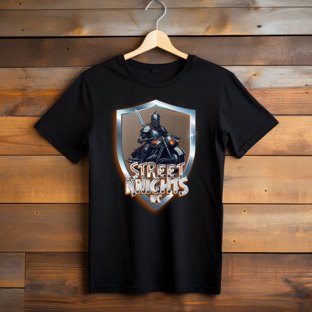 “Street Knights” Big Shield Tee “Black”