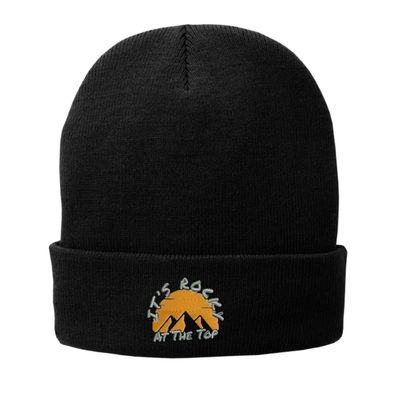 "Its Rocky At The Top" Fleece Lined Tennessee Beanie (Black)