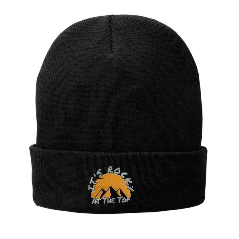 "Its Rocky At The Top" Fleece Lined Tennessee Beanie (Black)