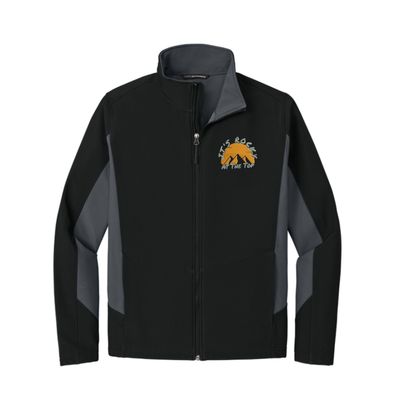 "Its Rocky At The Top" Tennessee Core Colorblock Soft Shell Jacket (Black)