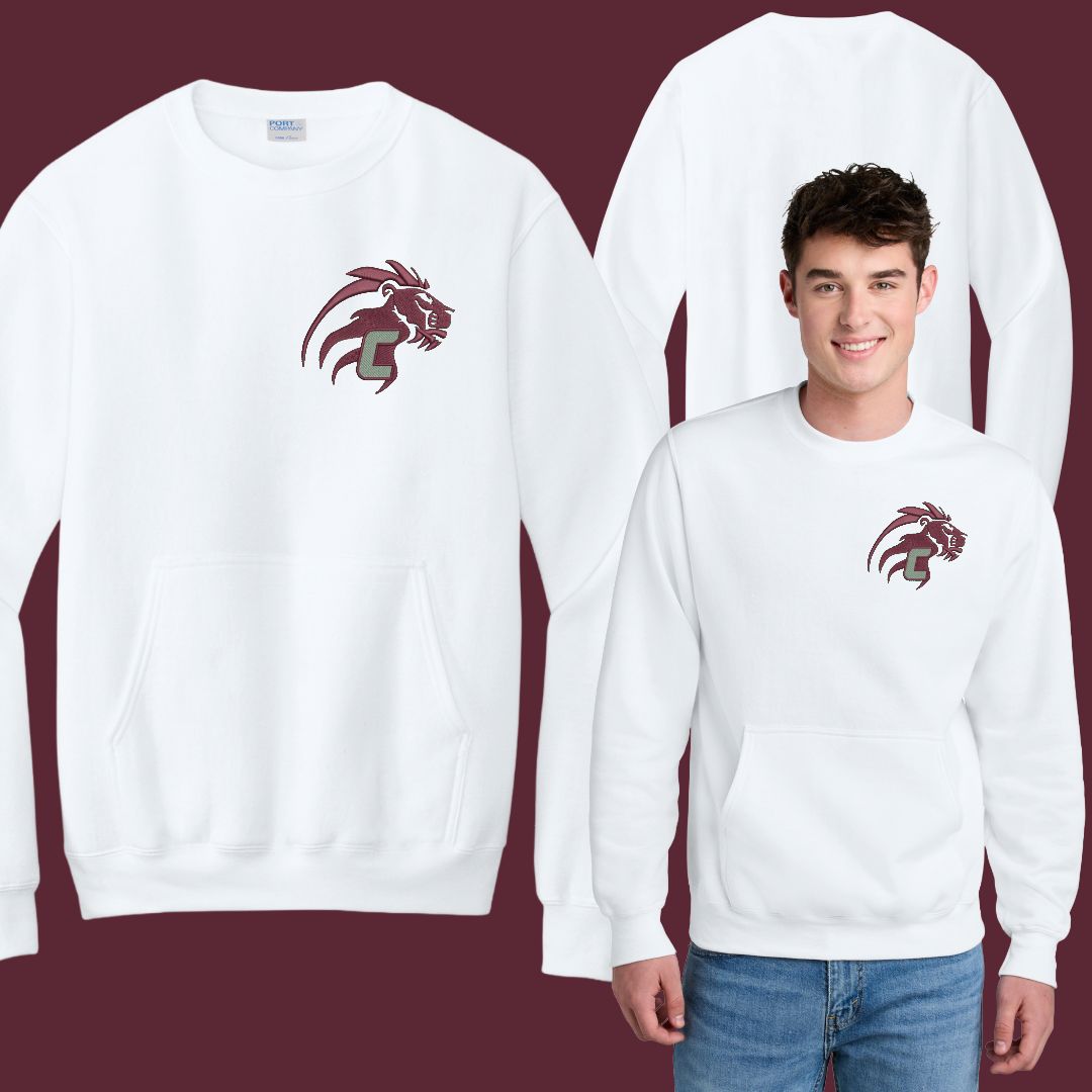 Concord Core Fleece Crewneck Pocket Sweatshirt (white)