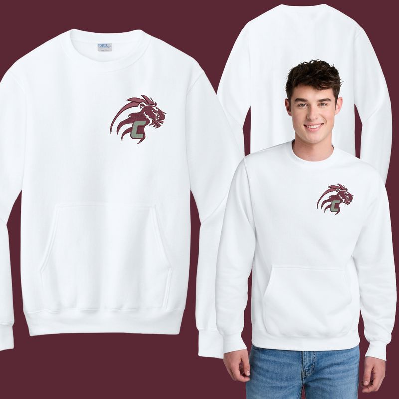 Concord Core Fleece Crewneck Pocket Sweatshirt (white)