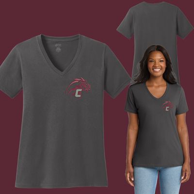 Concord Women's Core Cotton V-Neck Tee (charcoal)