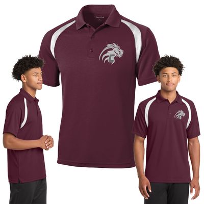 Maroon/White Dry Zone® Colorblock Raglan Polo