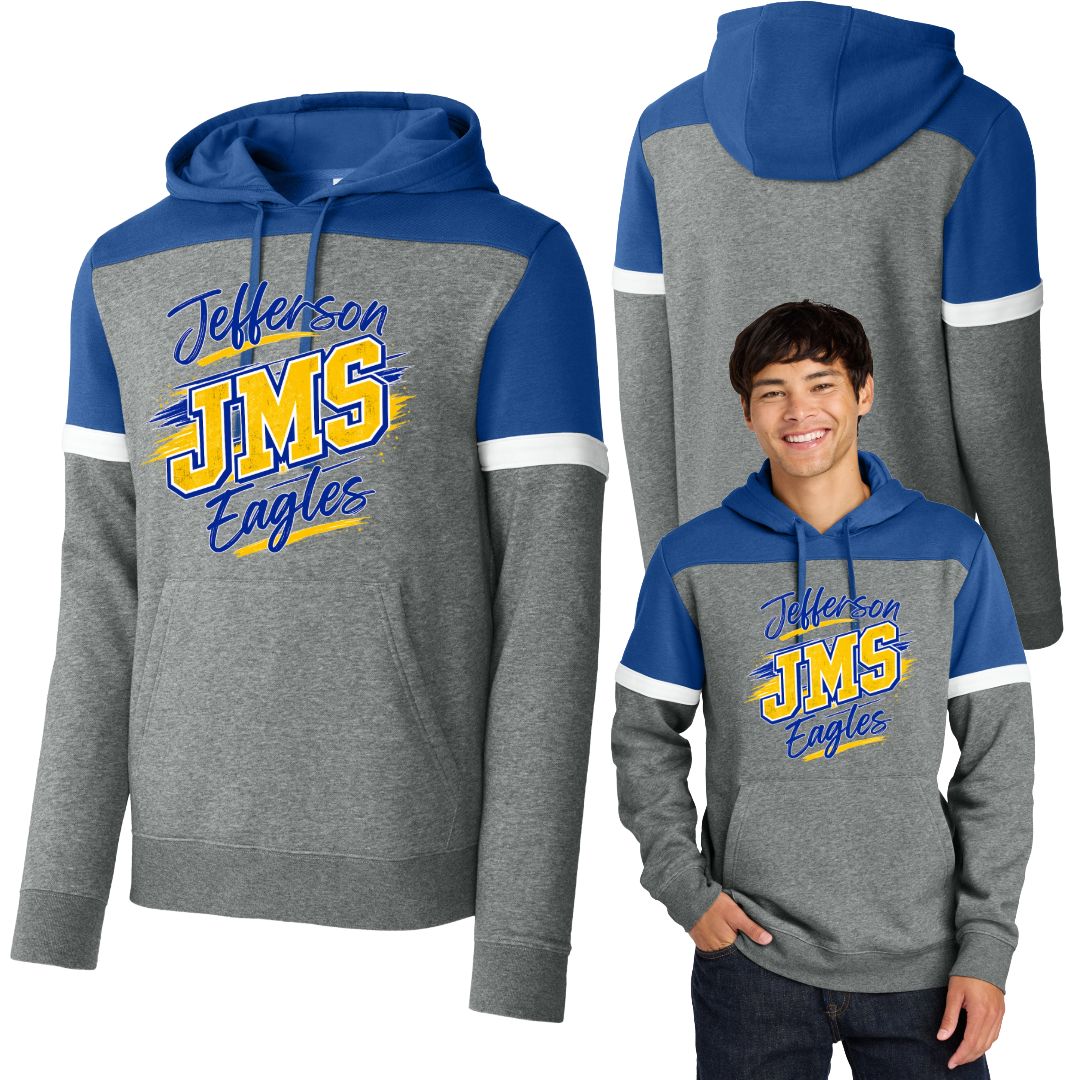 Royal/Grey Fleece Colorblock Hoodie