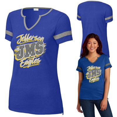Royal Women's Halftime Notch Neck Tee