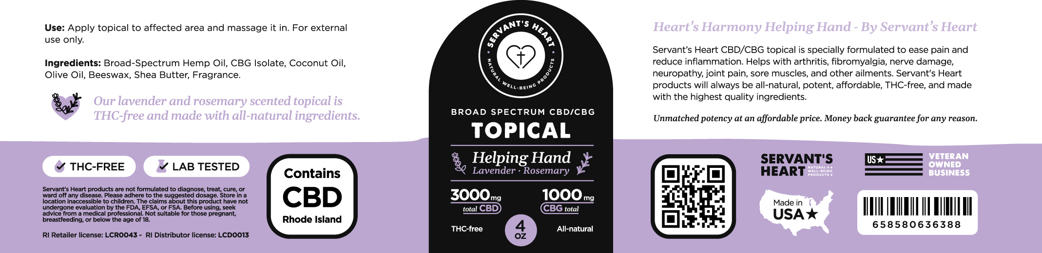 CBD/CBG Topical (4oz)