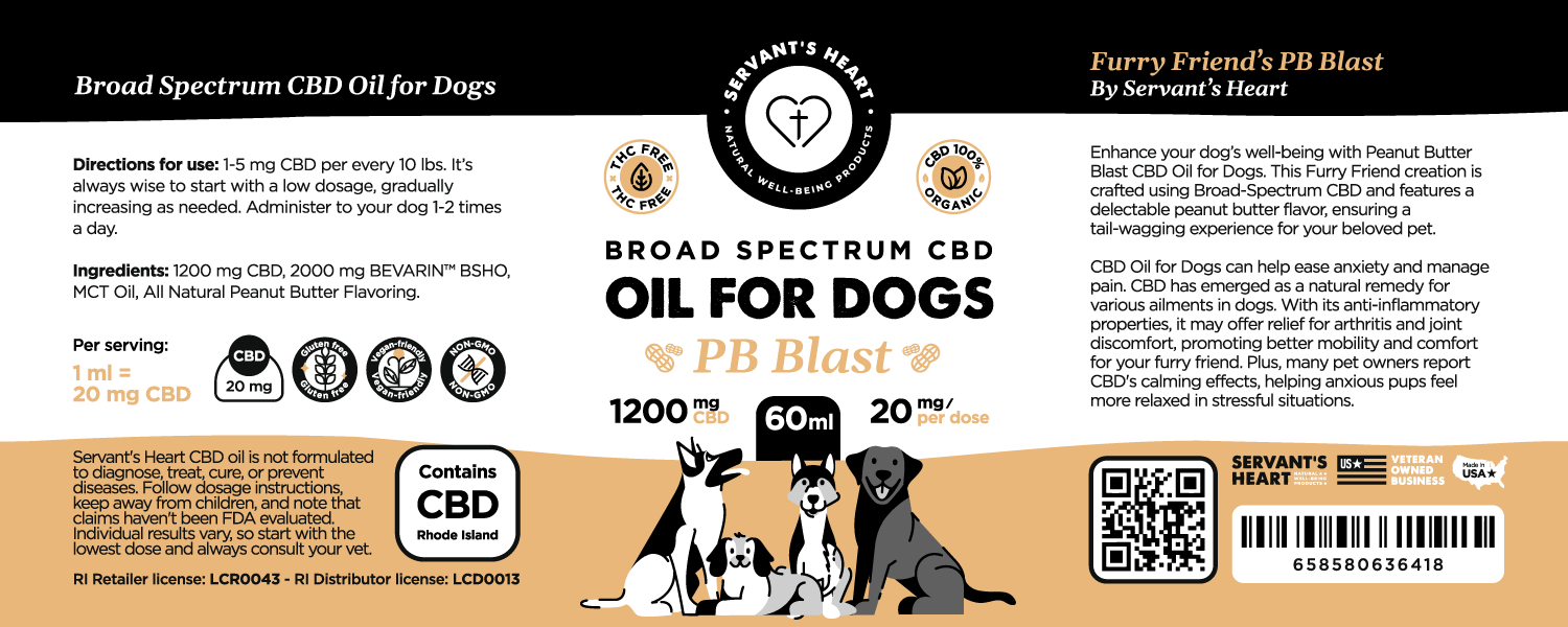 CBD Oil for Dogs (2oz/60ml)