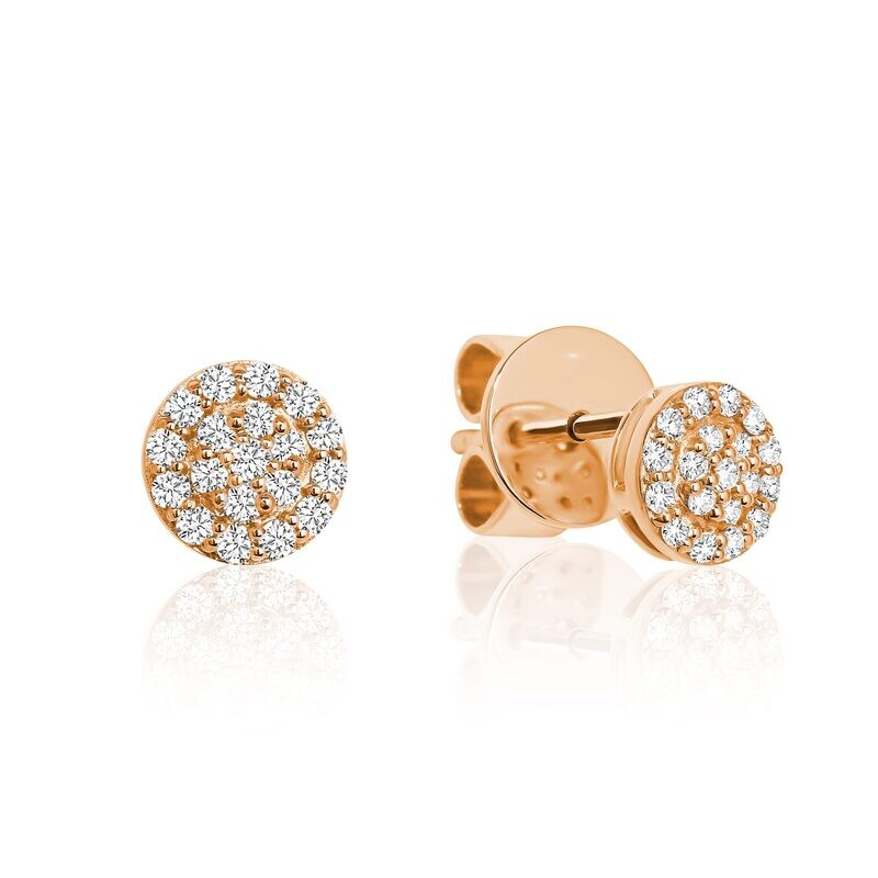 Diamond Pave’ Stud Earrings