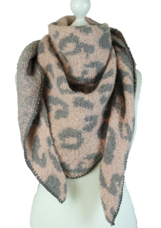 Dreieckschal in Altrosa/Grau ++ NEU ++