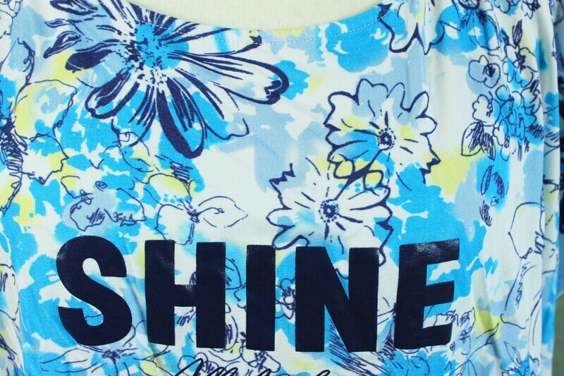 T-Shirt von Yesta gr.50 in Blau/Weiß/Gelb