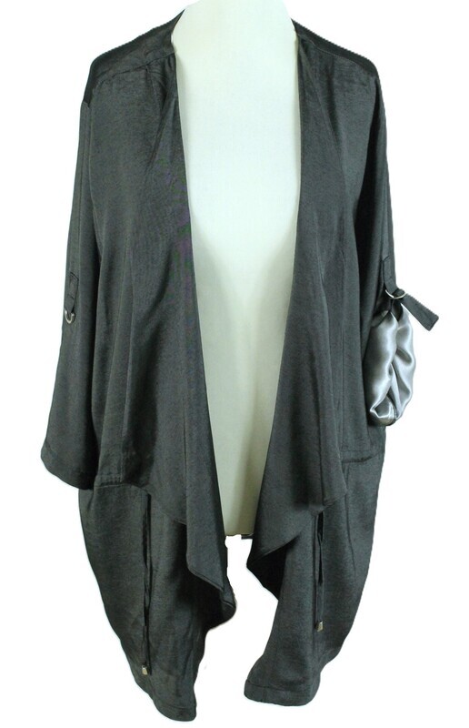 Leichte Jacke von No Secret gr.50 in Dunkelgrau/Silber
