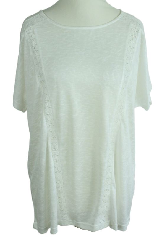 Kurzarm Pullover von Yesta gr.54 in Cremeweiß