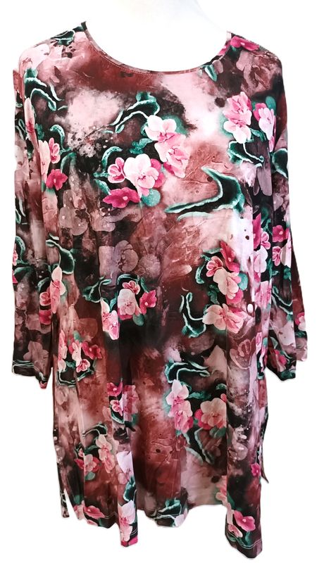 3/4 Arm Shirt von Curve gr.46 mit Blumenmuster