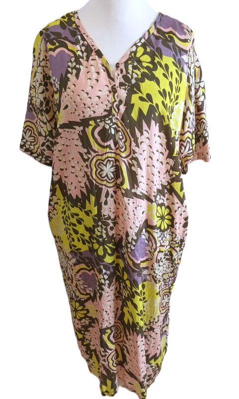 Kurzarm Kleid von Adia gr.46/48 in Bunt