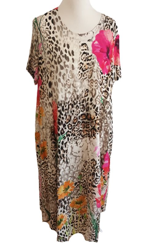 Kurzarm Kleid von Mona Lisa gr.48 in Bunt