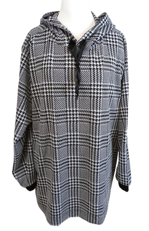 Kapuzen Sweatshirt/Hoodie von Zhenzi gr.56 in Weiß/Schwarz