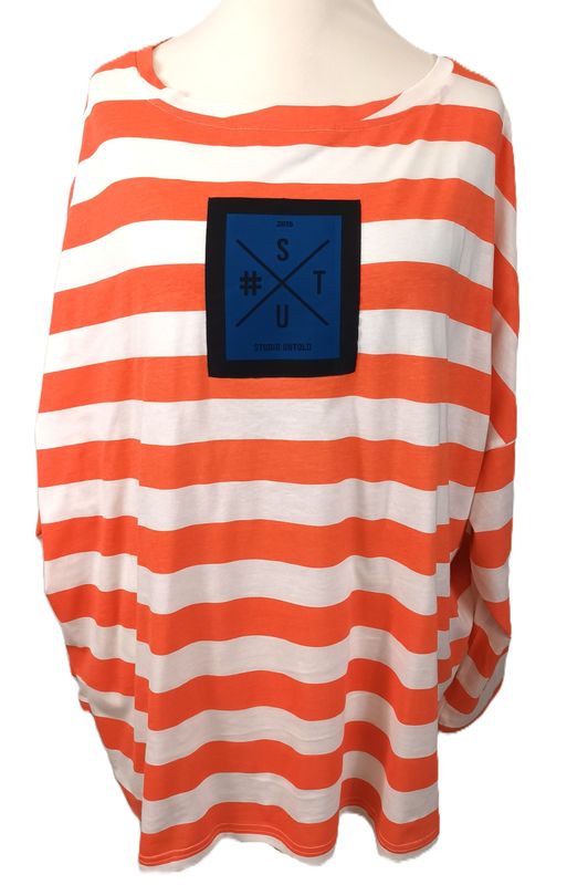 Shirt von Studio Untold gr.54/56 in Hummer/Weiß gestreift