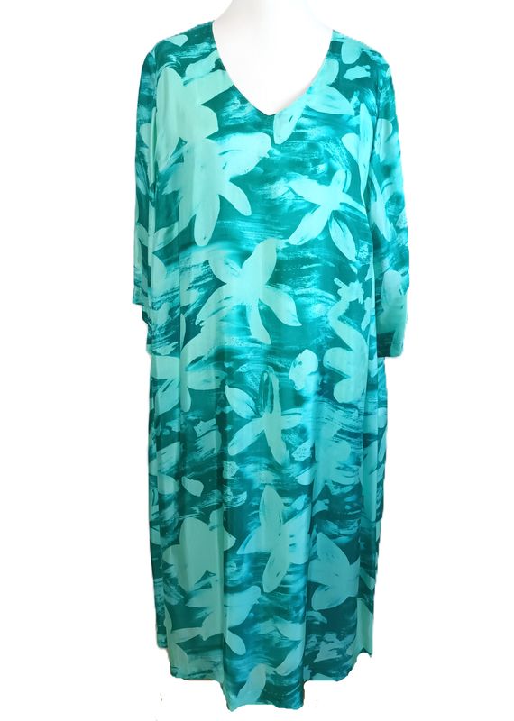 Midikleid von Sempre Piu gr.46 in Türkis/Grün