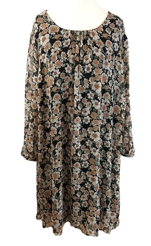 Midikleid gr.56 mit Blumenmuster