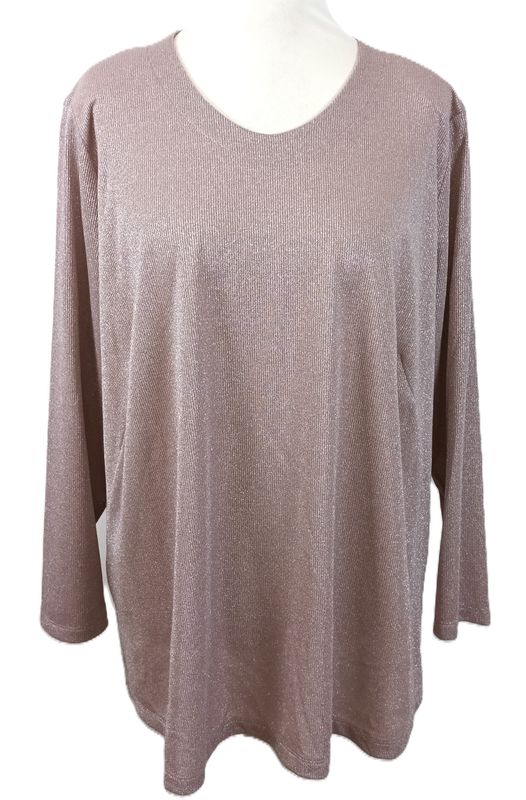 Pullover von Mona Lisa gr.52 in Altrosa mit Silber