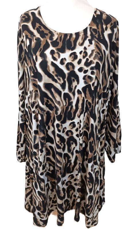 Langes Langarmshirt von Zhenzi gr.54 im Leo Print
