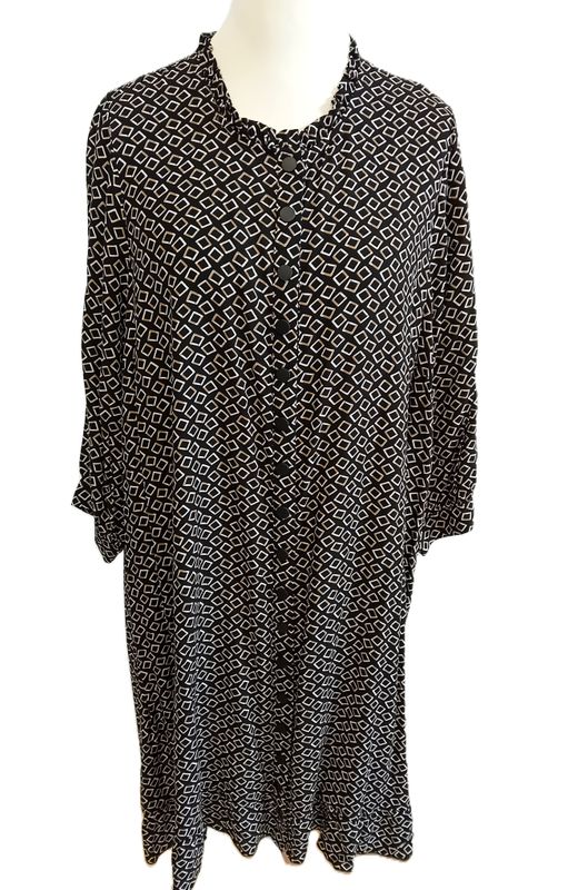 3/4 Arm Kleid von Studio gr.50/52 in Schwarz/Braun